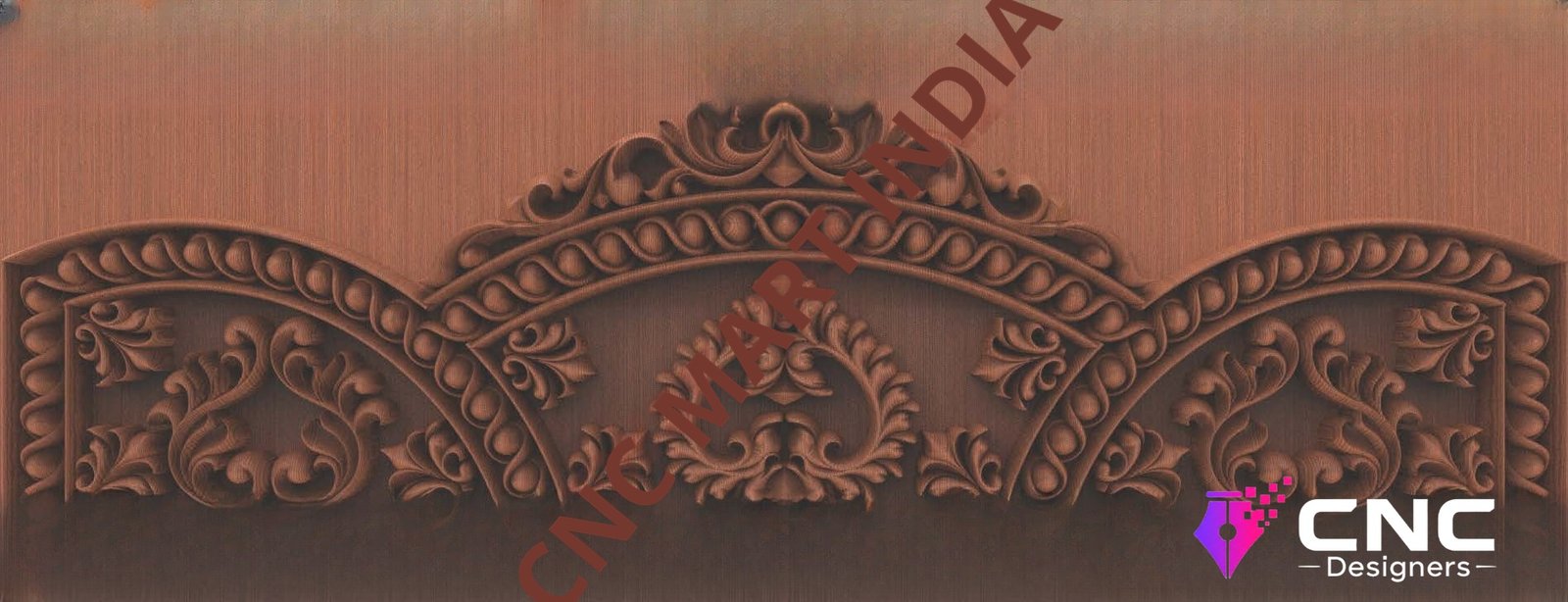 Beds & Sofa - BS-50 Elegant Victorian Arch Headboard Carving Design